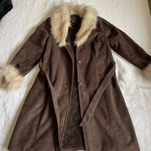 Amazing faux fur/suede coat!